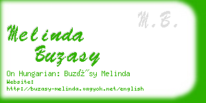 melinda buzasy business card